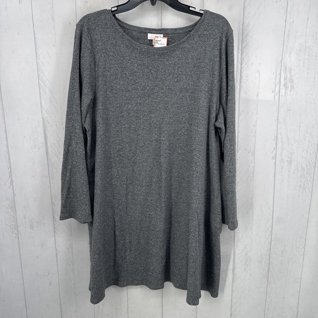 XL round neck l/s dress