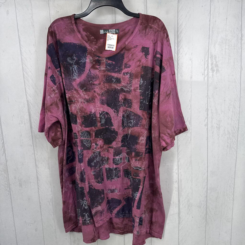 O/S printed s/s tunic