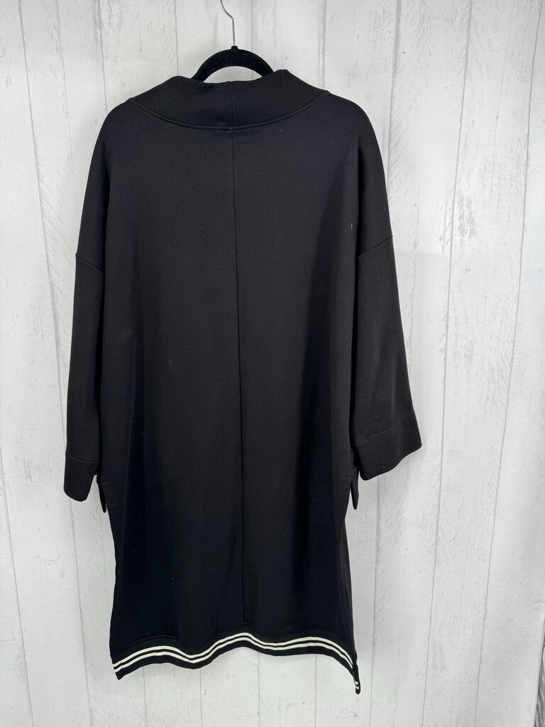 1(S) oversized mock neck hi-lo sweatshirt