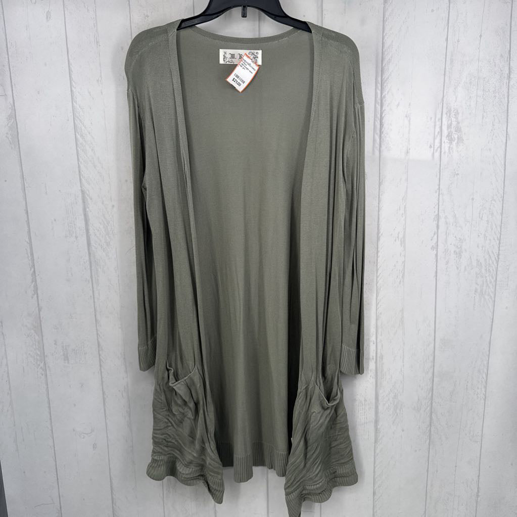 L lightweight open front cardi