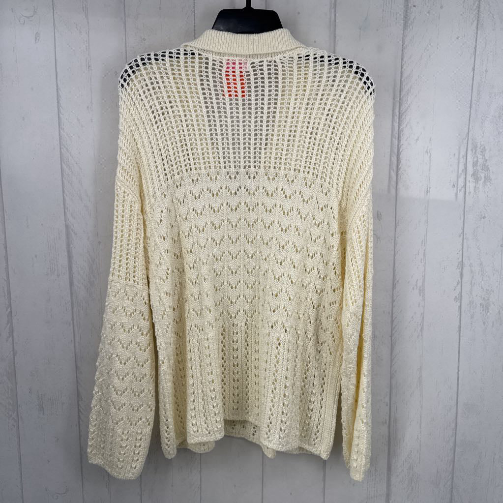 XL crochet v-neck sweater
