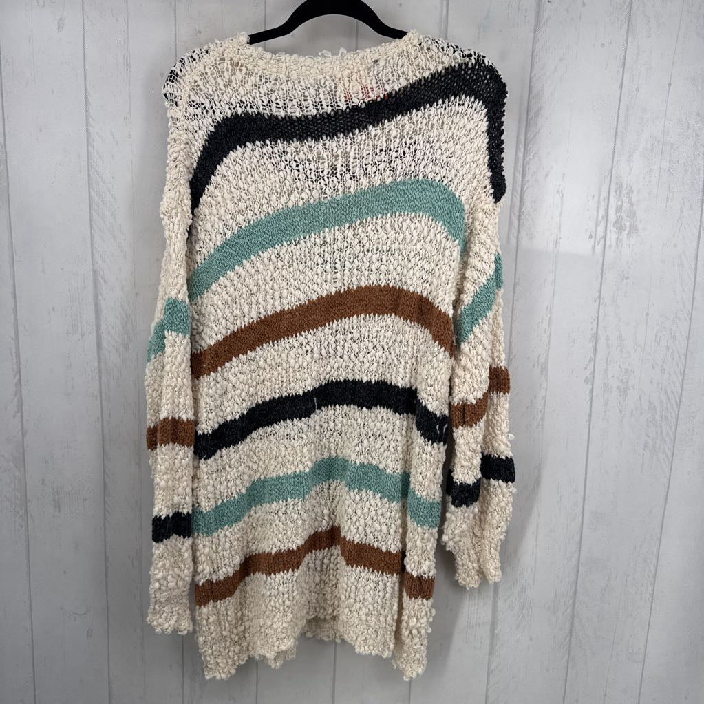 L crochet striped sweater