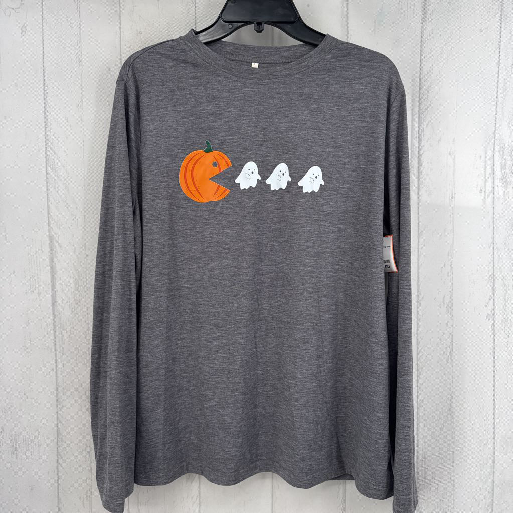 XXL graphic l/s tee-pumpkin/ghosts