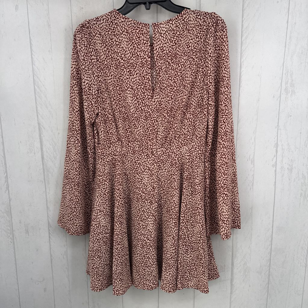 M printed l/s dress