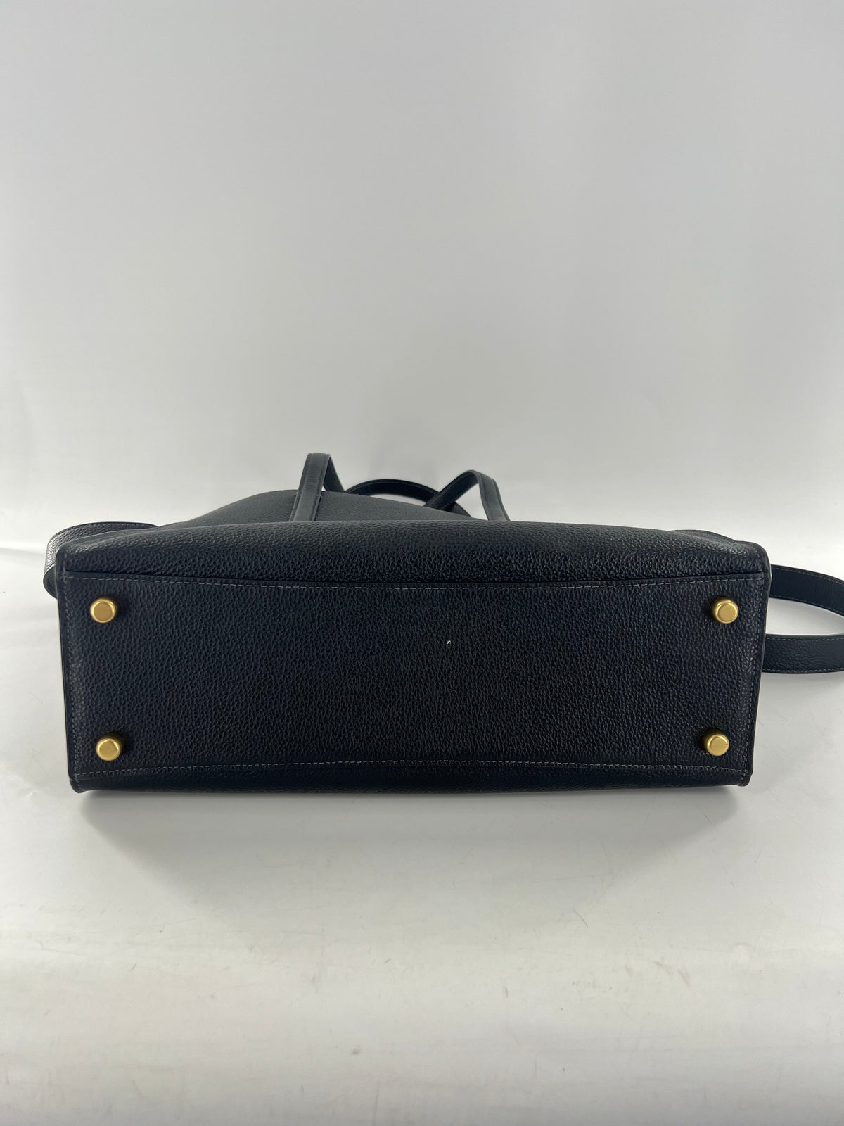pebbled leather carryall tote