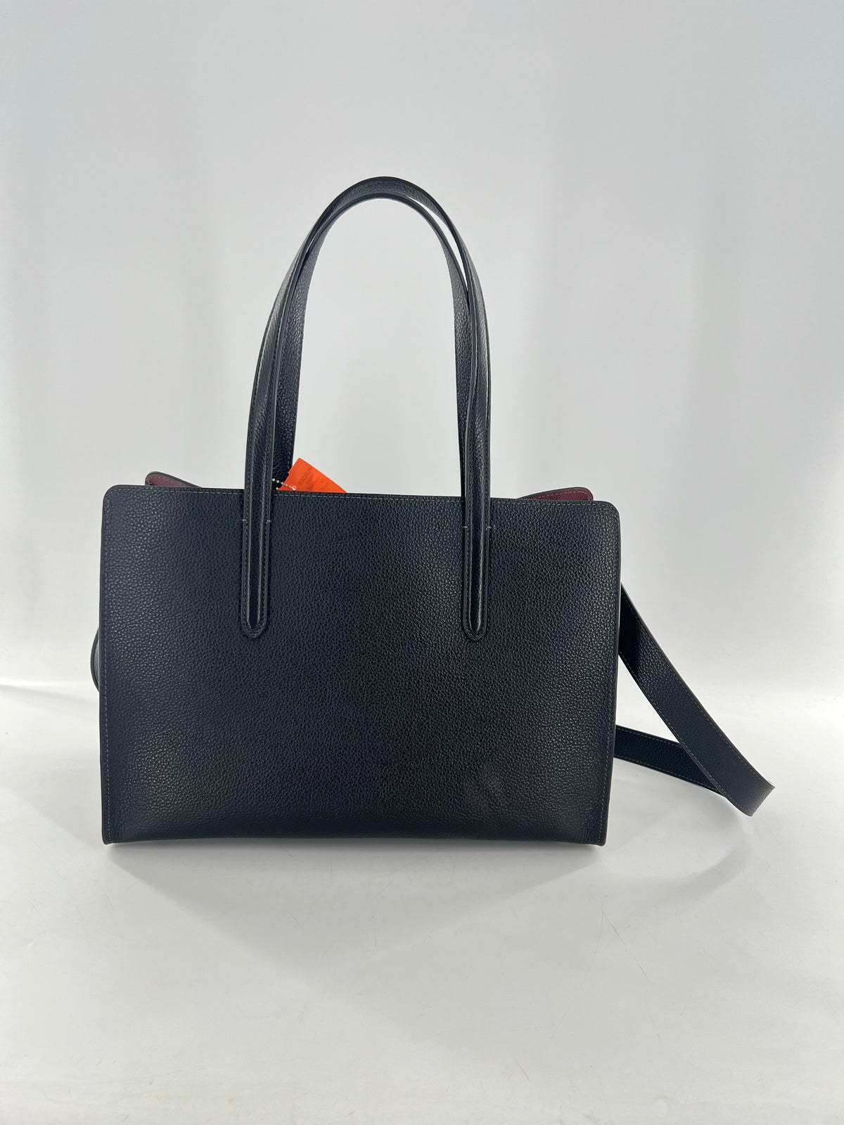 pebbled leather carryall tote