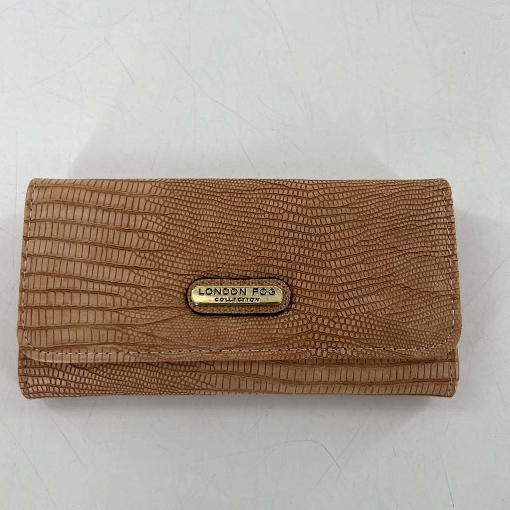 faux croc/lizard textured bi-fold wallet