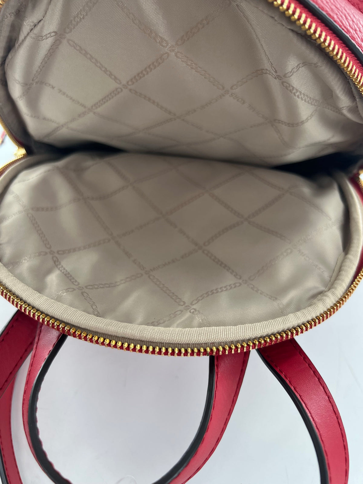 pebbled double zip backpack w/ front zip pockets