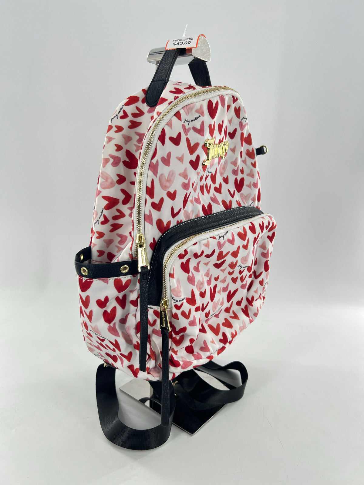 heart print backpack
