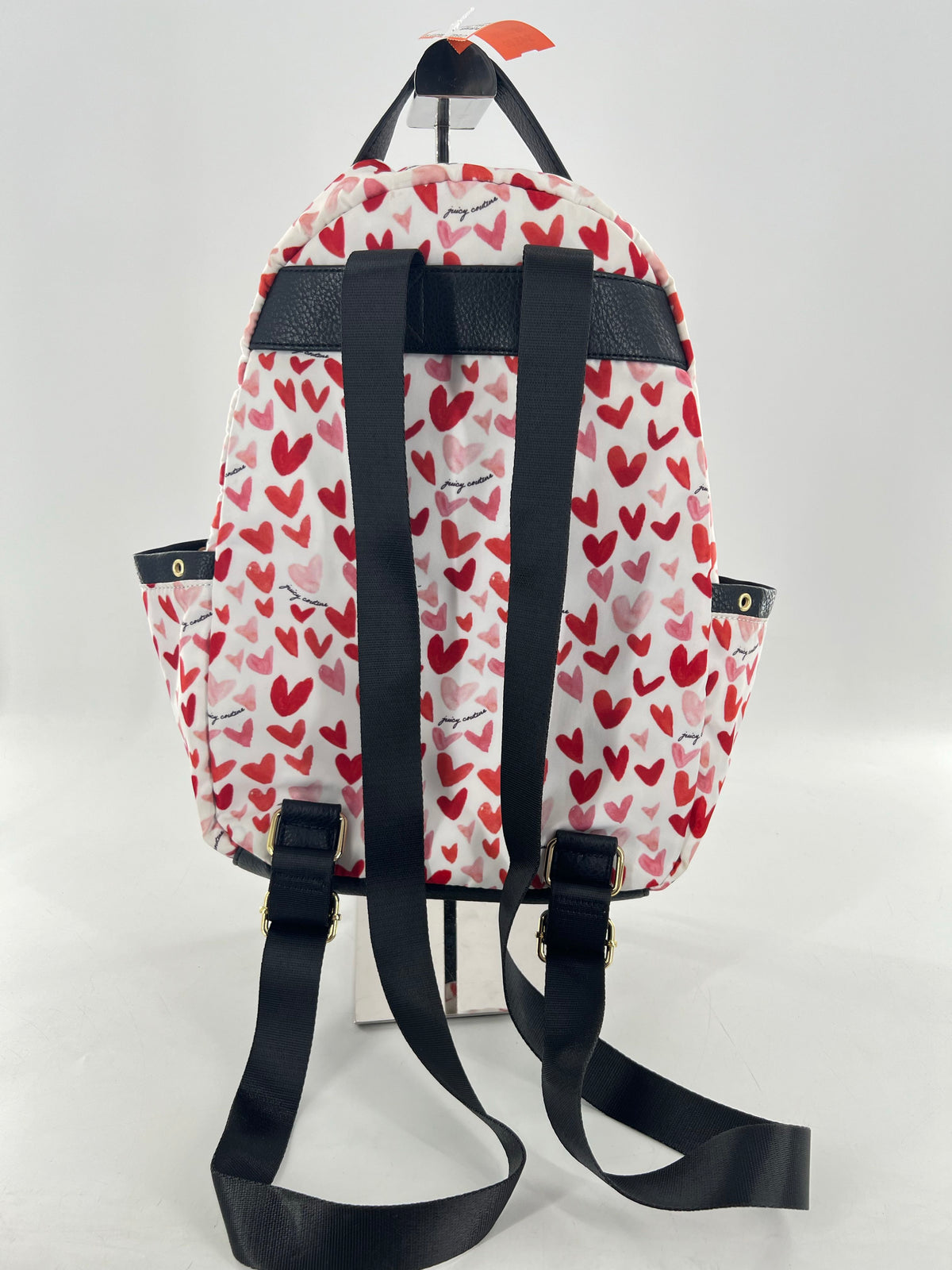 heart print backpack