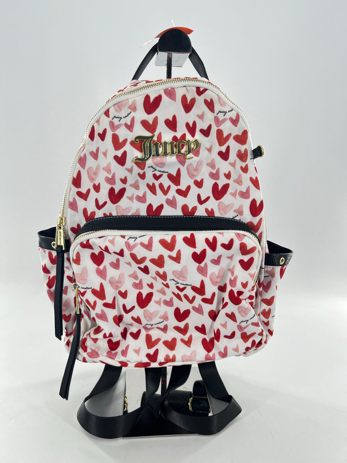heart print backpack