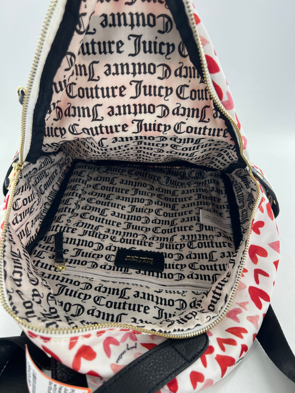 heart print backpack