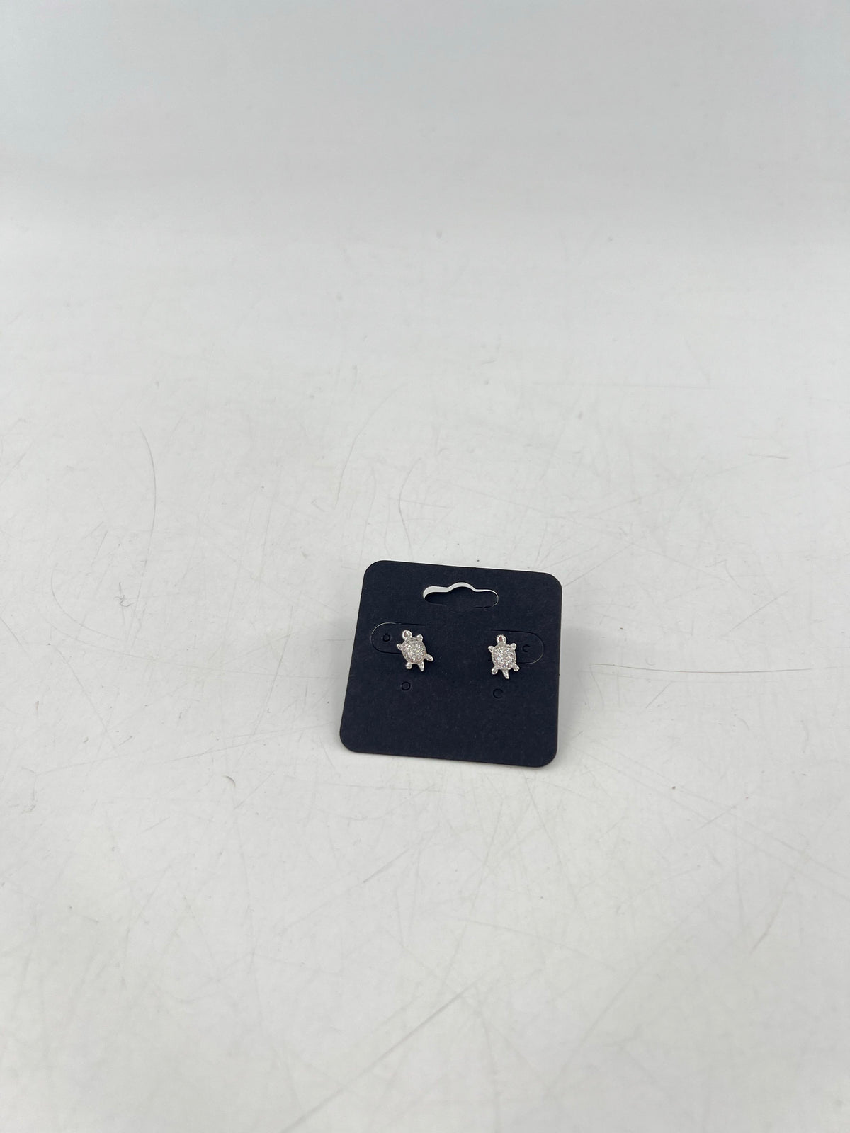 silver turtle stud earrings