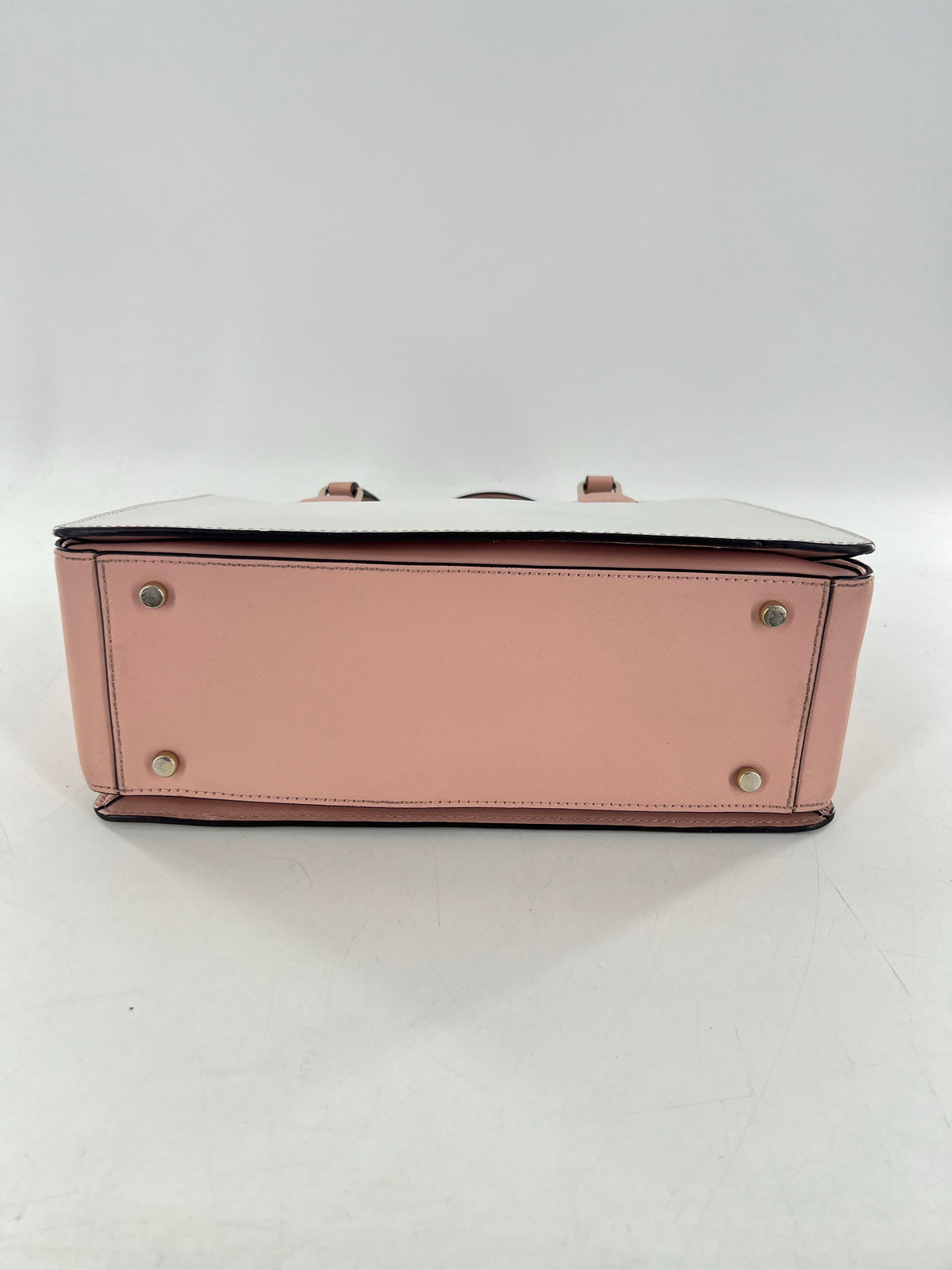 triple compartment colorblock satchel