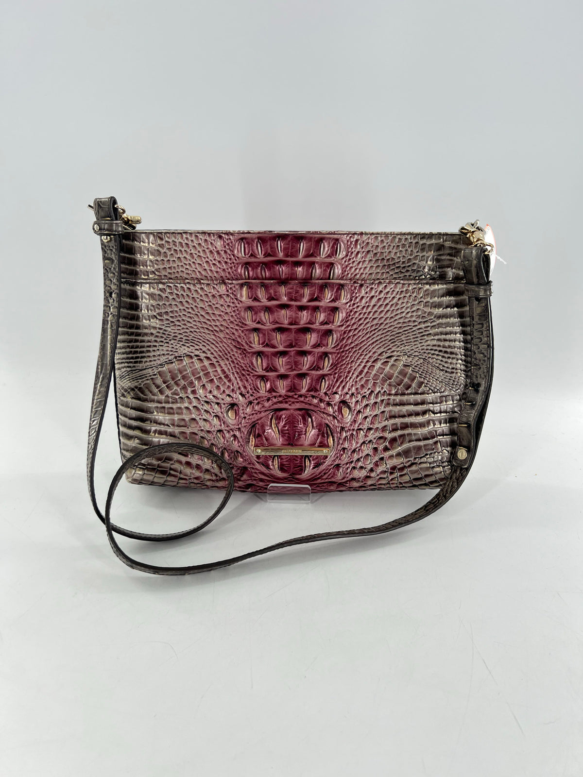 croc embossed ombre crossbody
