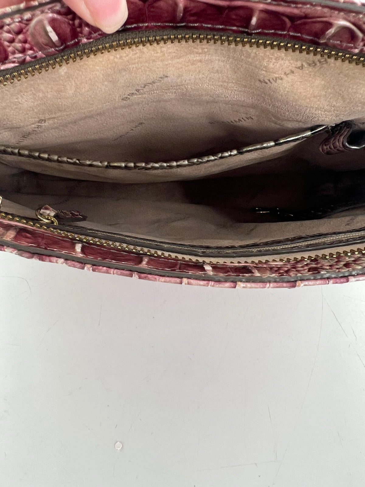 croc embossed ombre crossbody