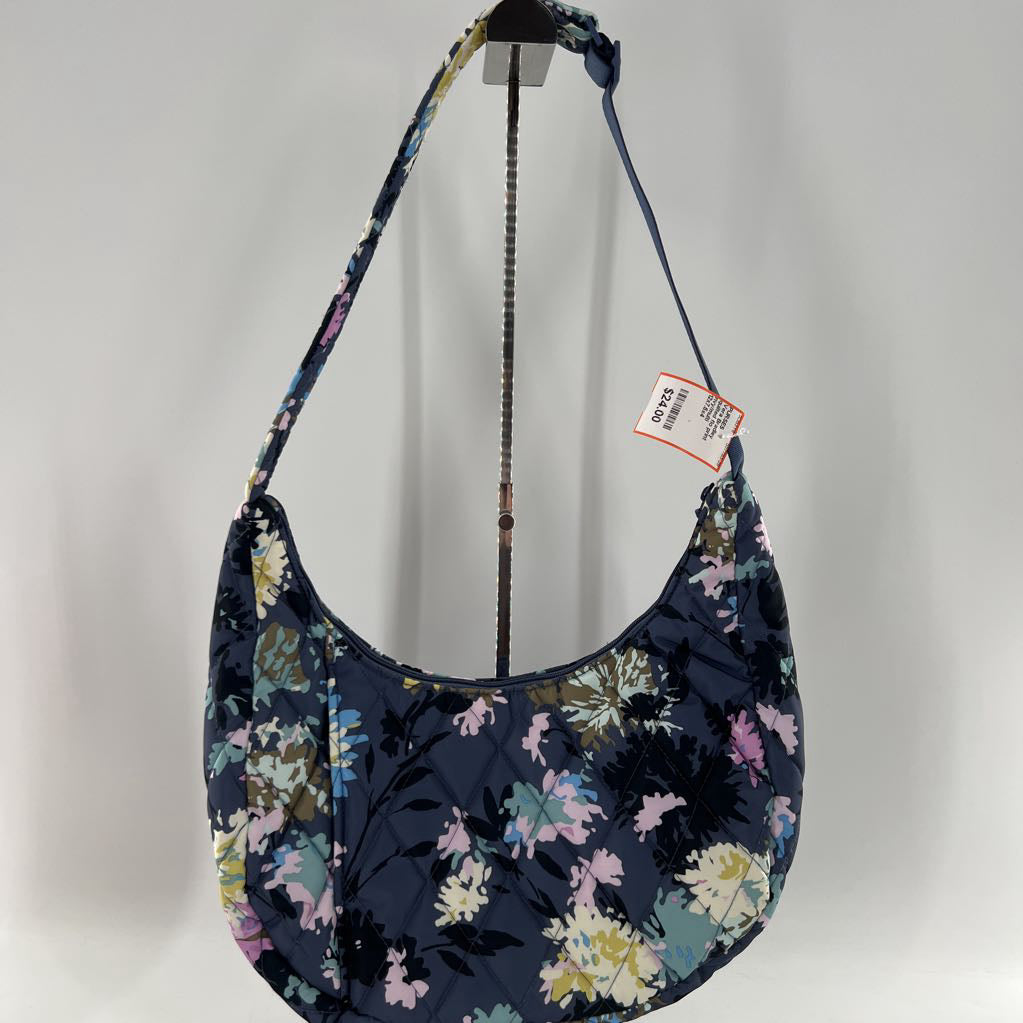 quilted flo print shoulder bag