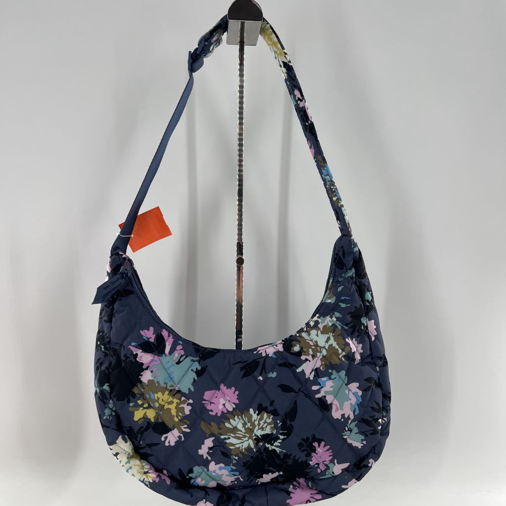 quilted flo print shoulder bag
