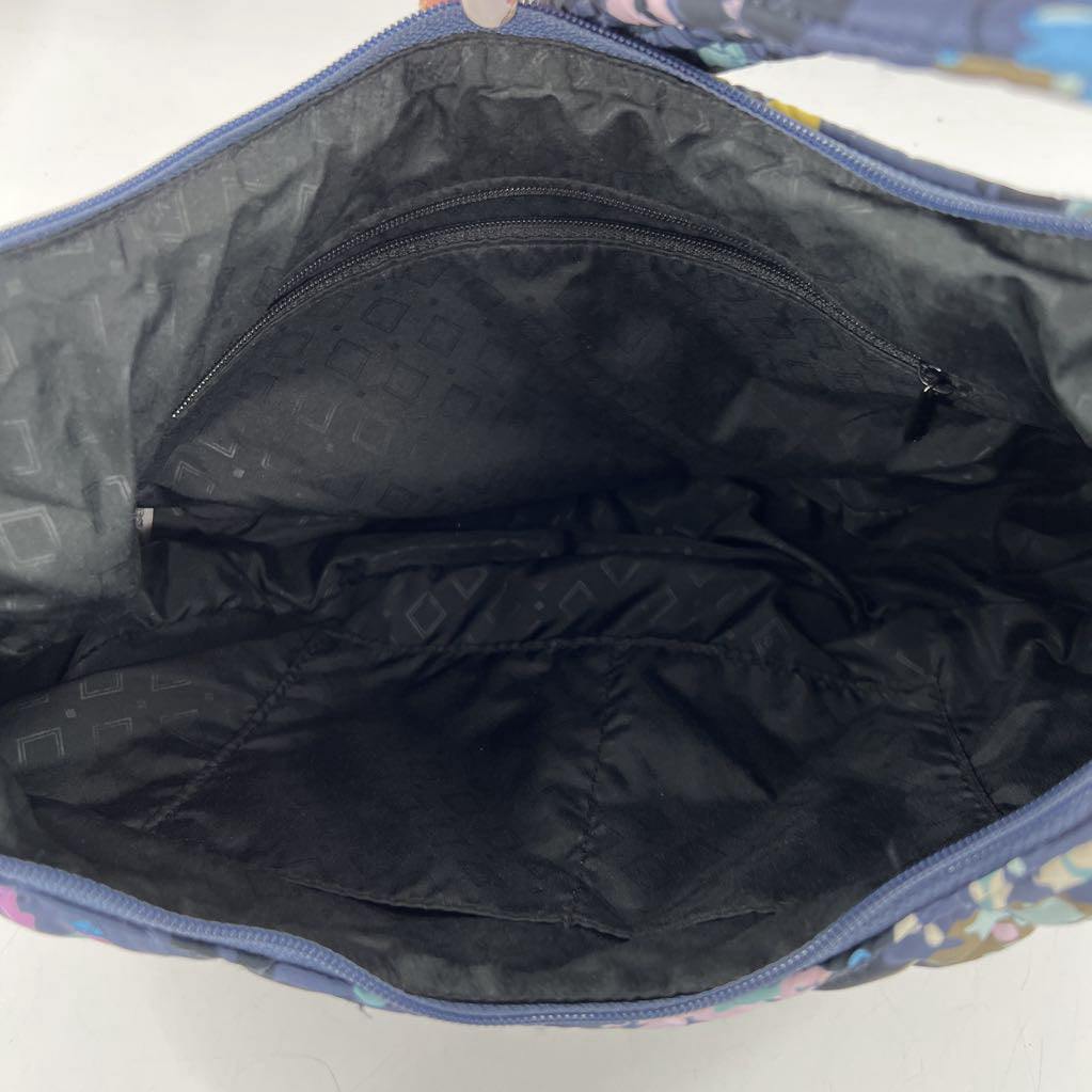 quilted flo print shoulder bag
