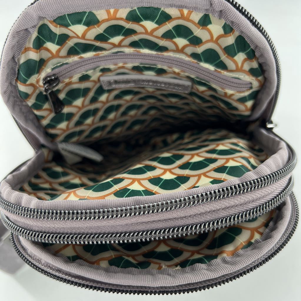 metallic quilted slingbag