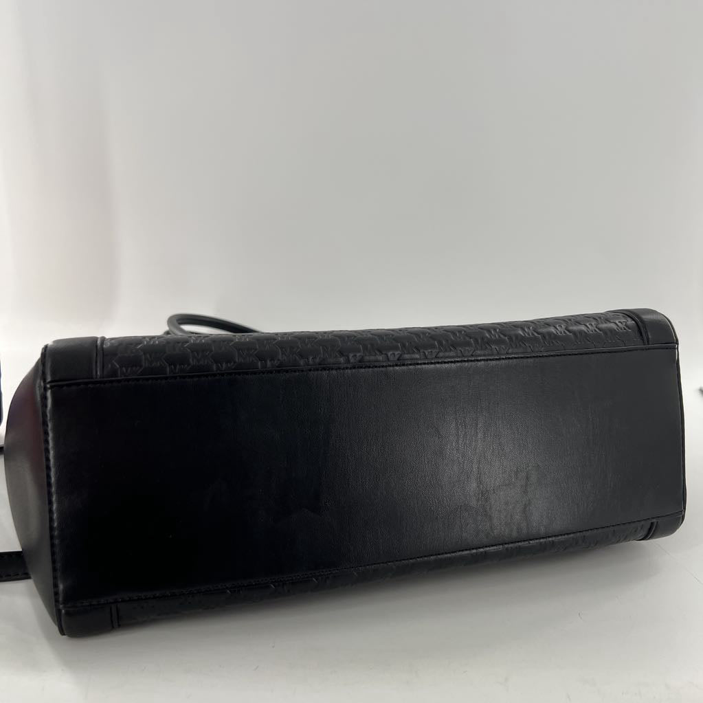 leather logo embossed tote