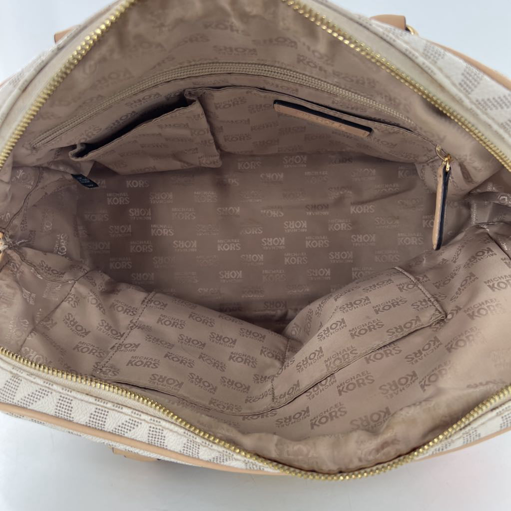 leather monogram satchel