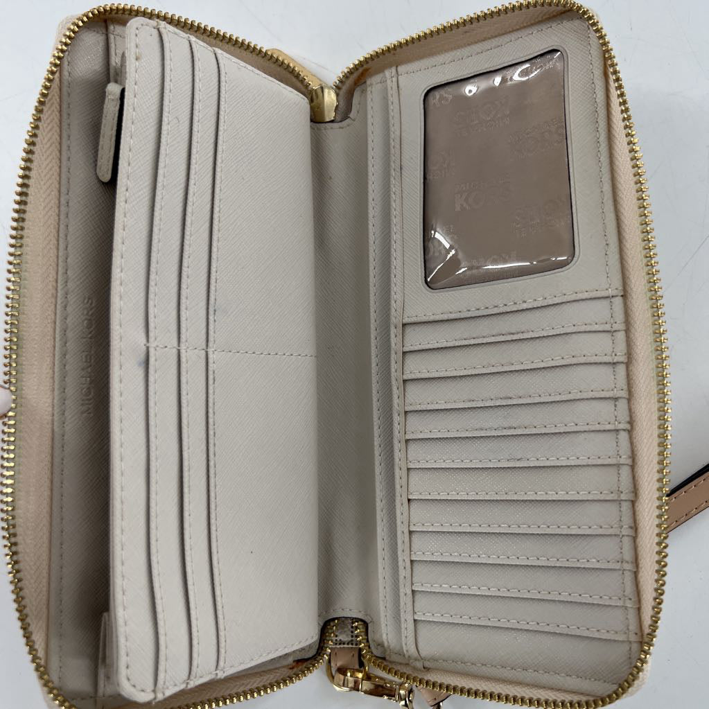 leather monogram wristlet/wallet