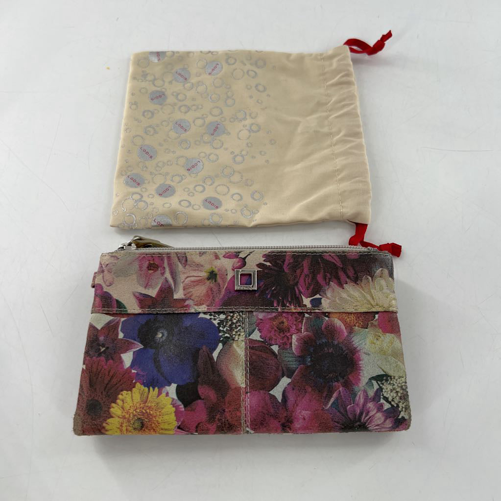 floral print double zip bi-fold wallet/crossbody