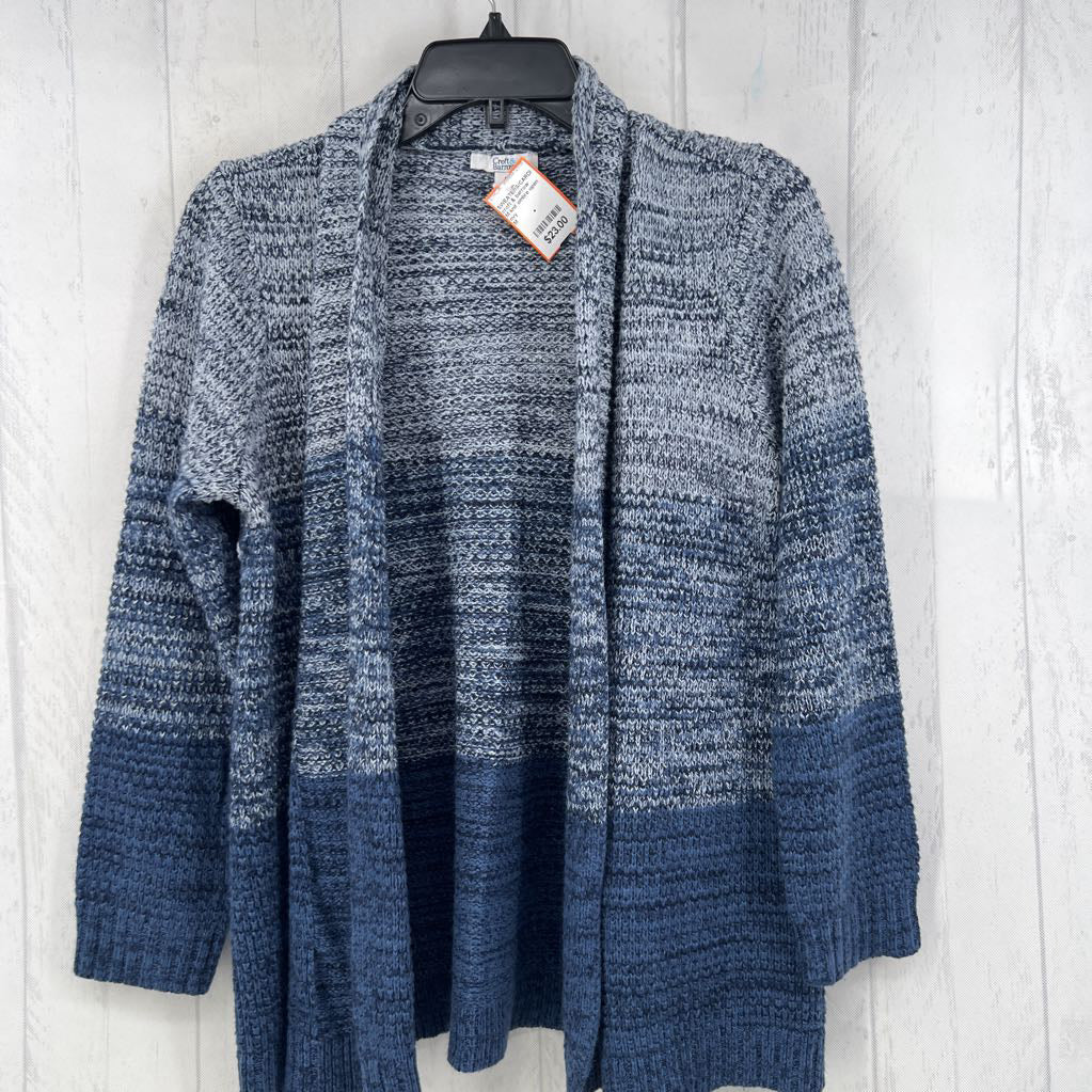 M knit ombre open front cardi
