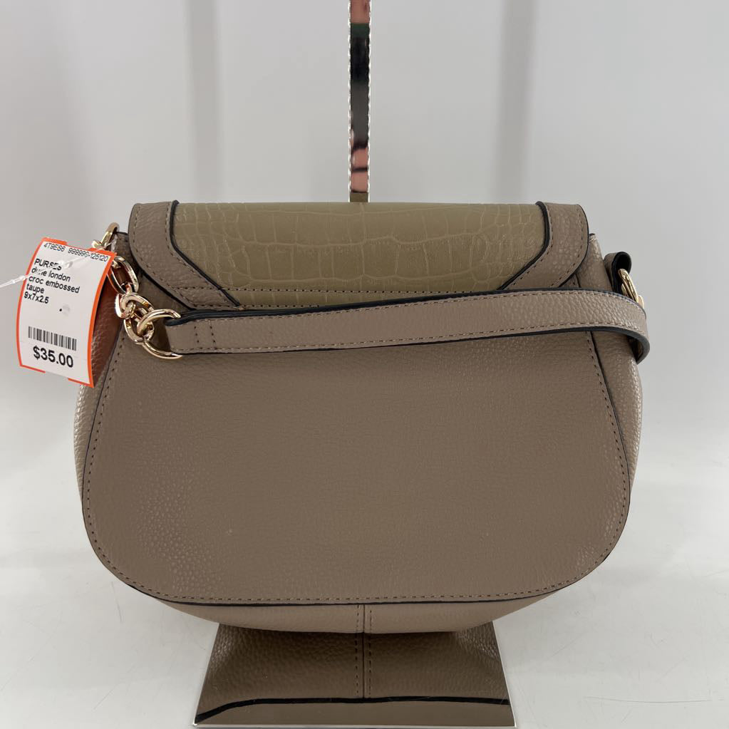 croc embossed saddle bag crossbody