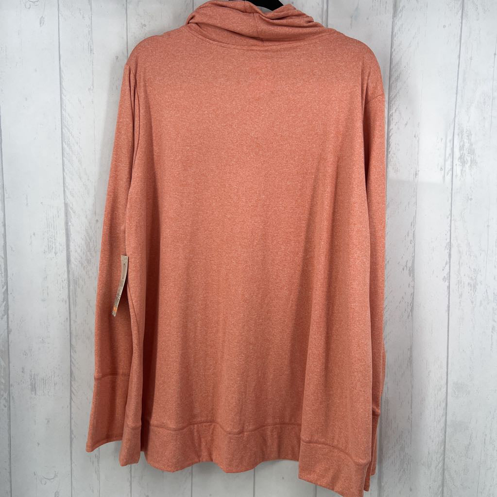 3X marled hooded l/s pullover