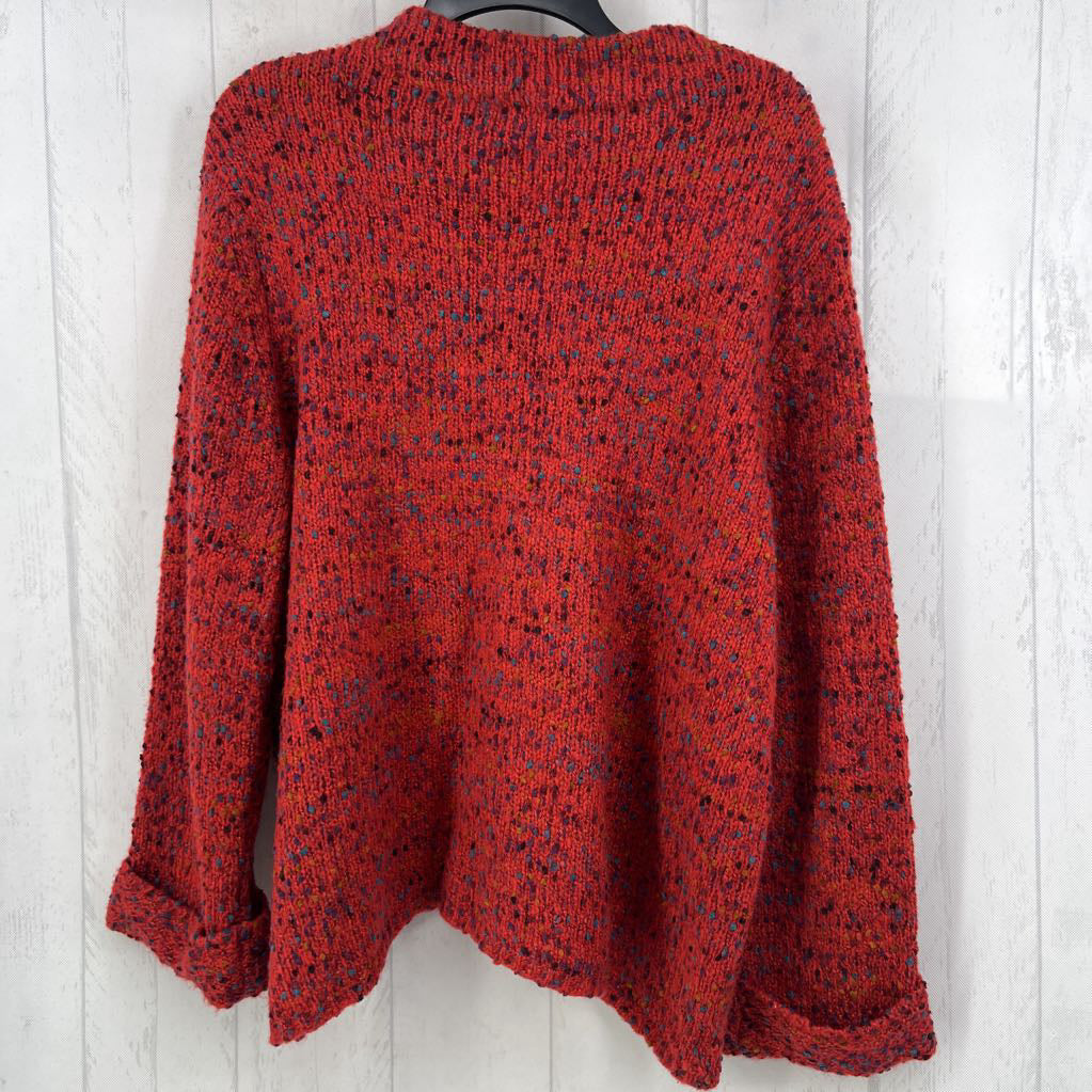 XL crewneck confetti-knit sweater
