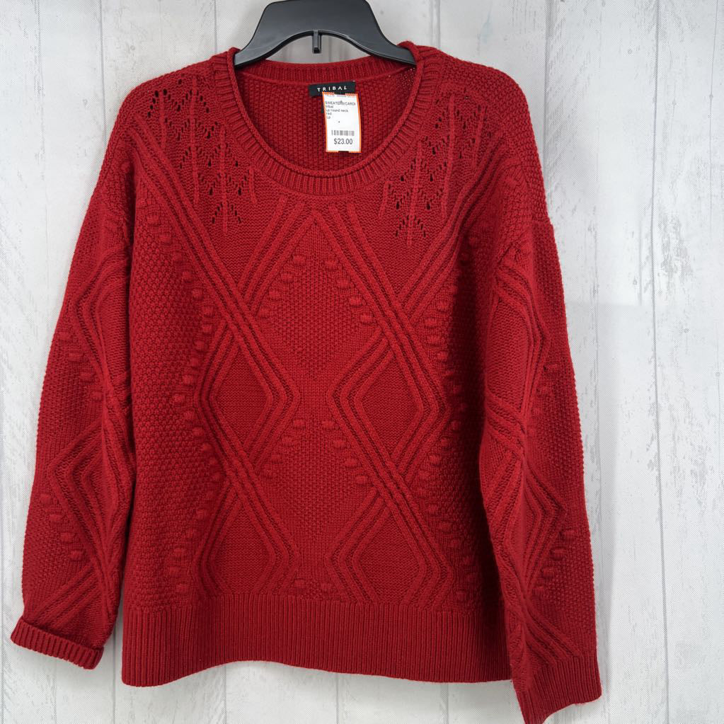 Lp round neck textured sweater