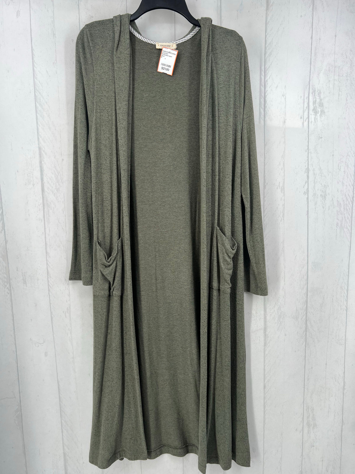 M hooded open front duster