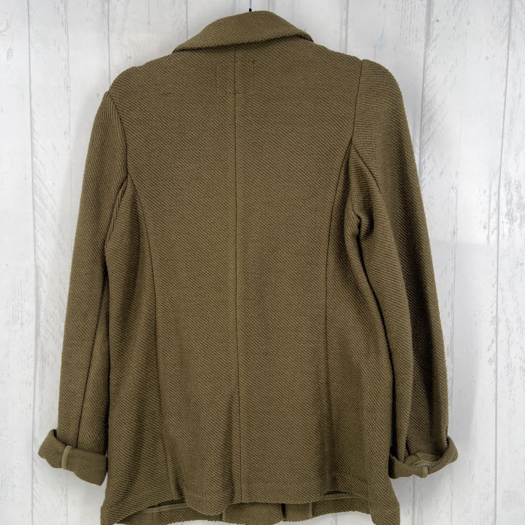 S textured blazer