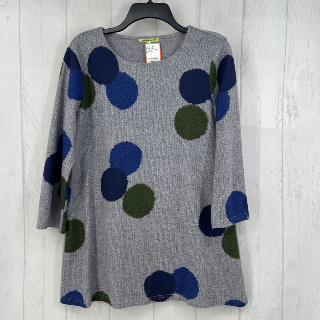 M dot print 3/4 slv tunic
