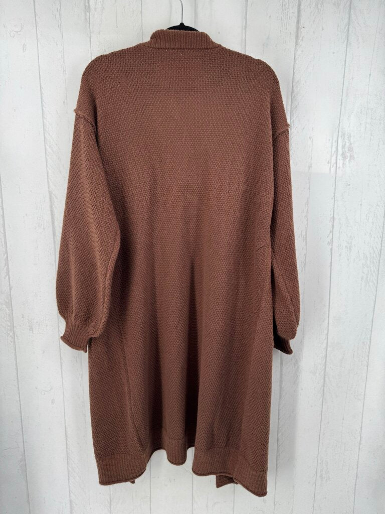 S open front knit duster