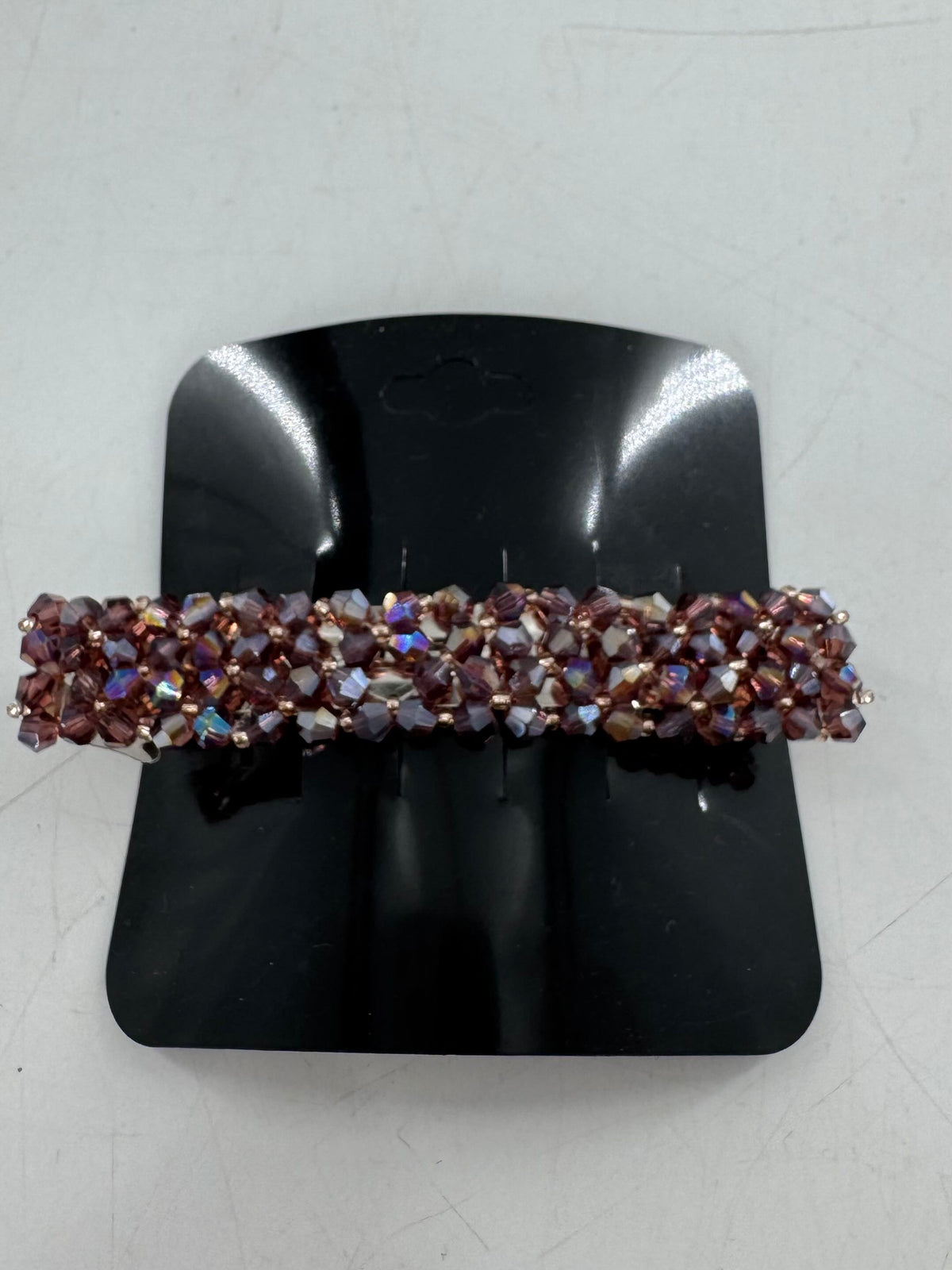 beaded hair-clip - purp