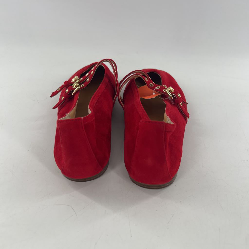 10 suede double buckle mary-janes