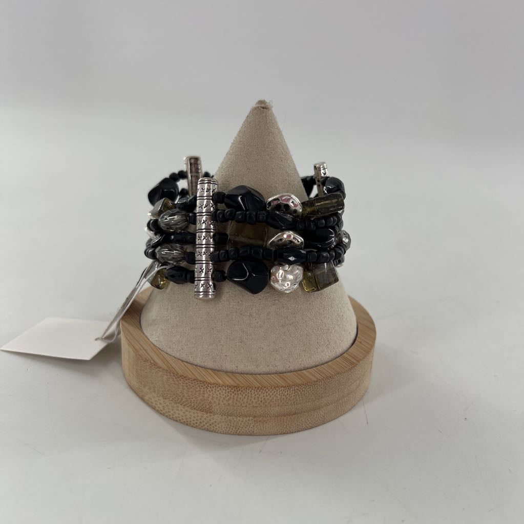 multi-strand beaded stretch bracelet