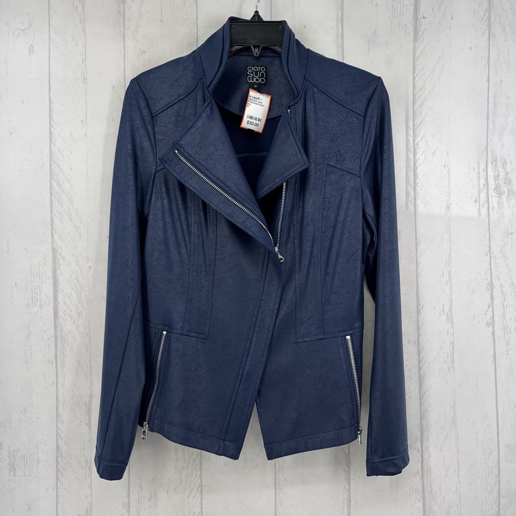 M textured moto jacket