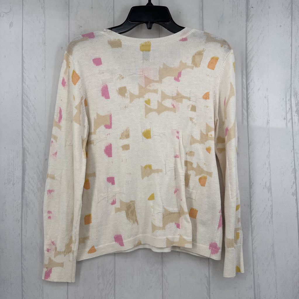 M colorful v-neck knit l/s top