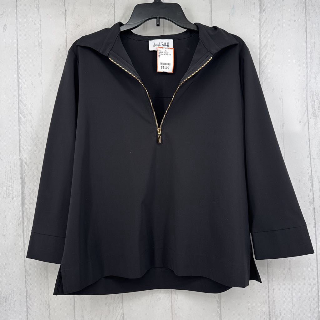 10 quarter zip 3/4 slv top
