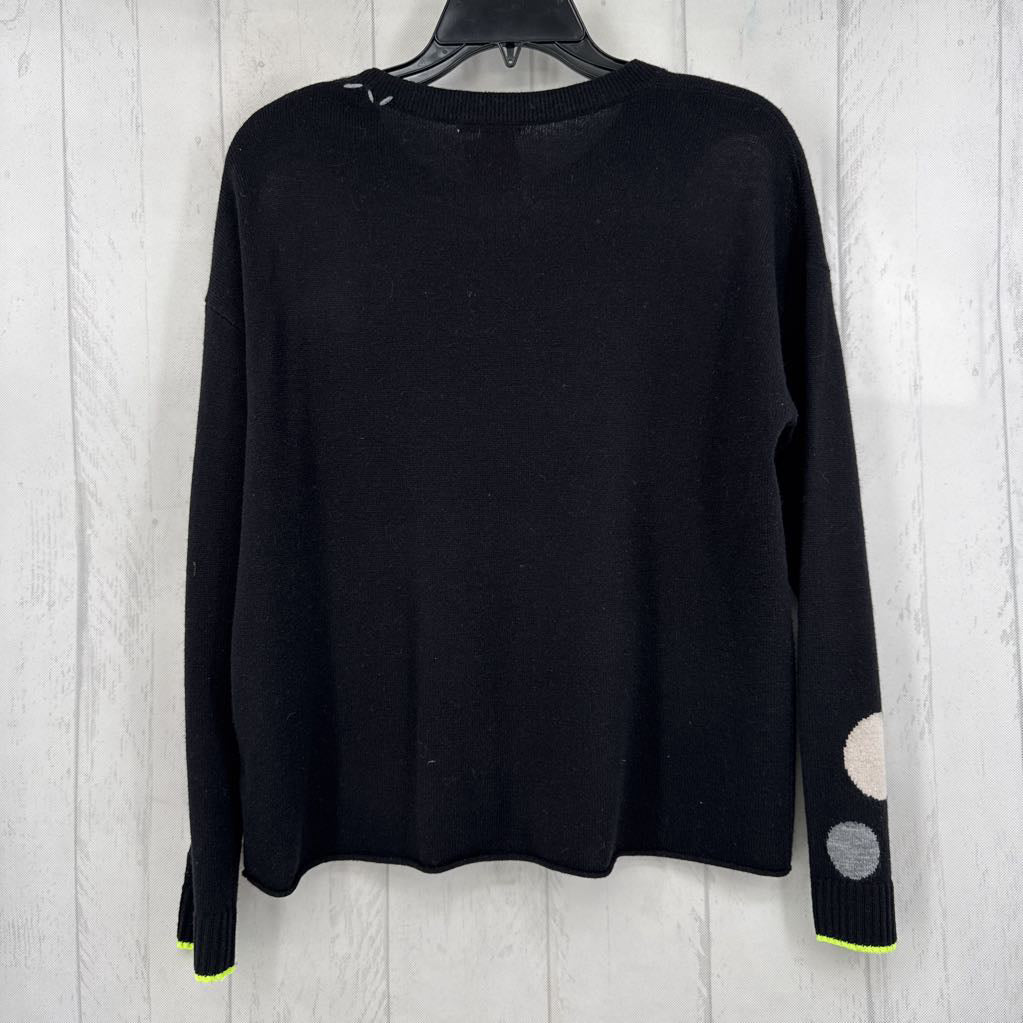 M polka dot l/s knit top
