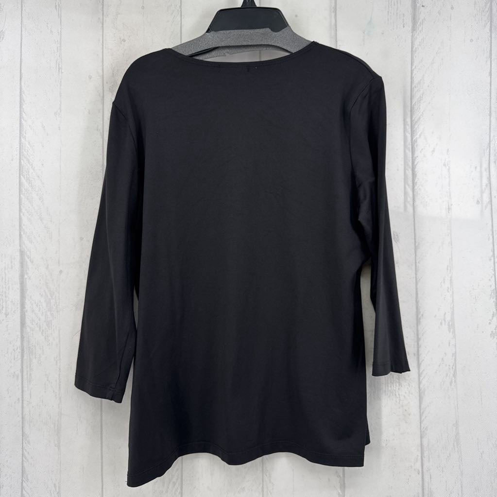 L round neck 3/4 slv tee