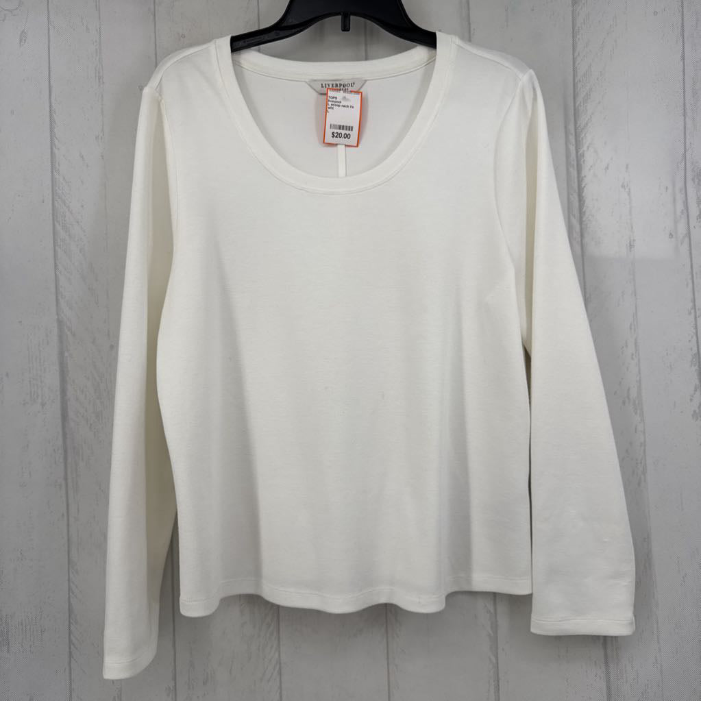 L scoop neck l/s top