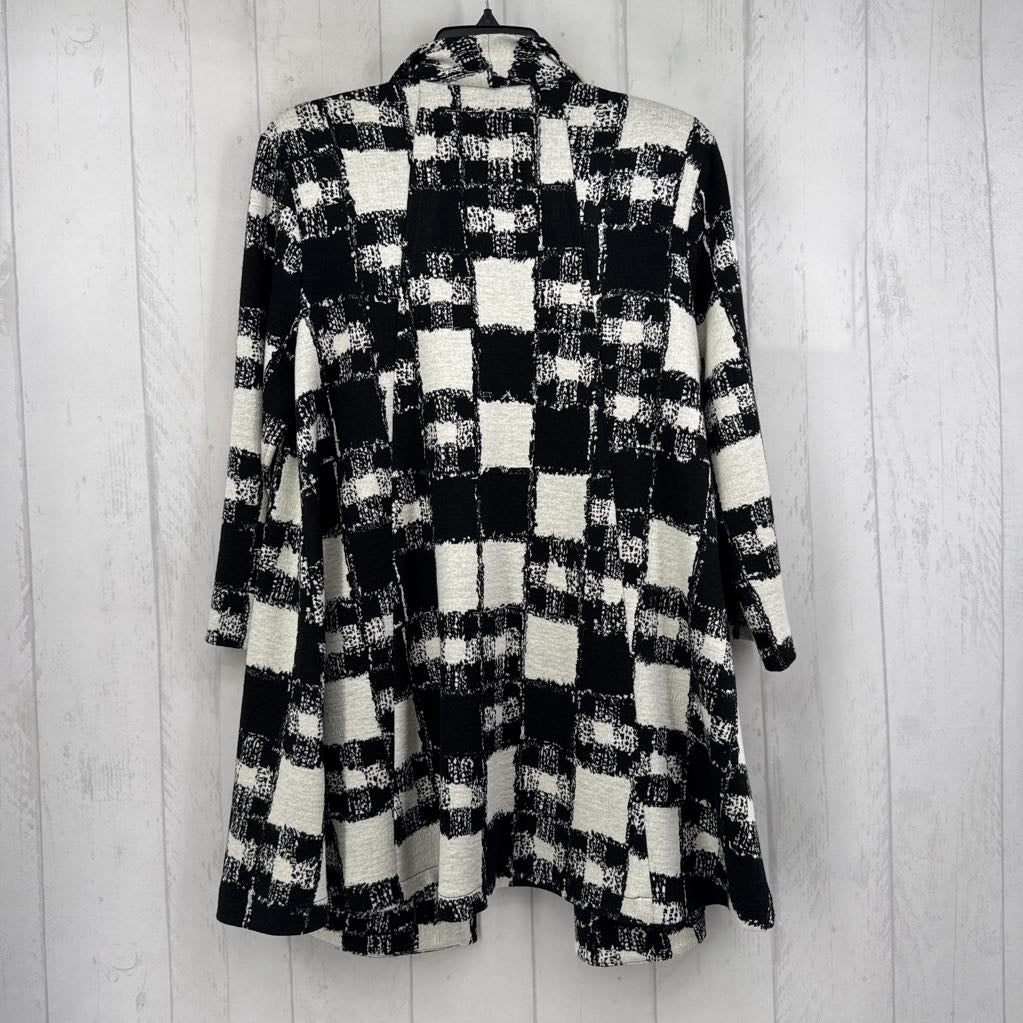8 checkered open front jacket