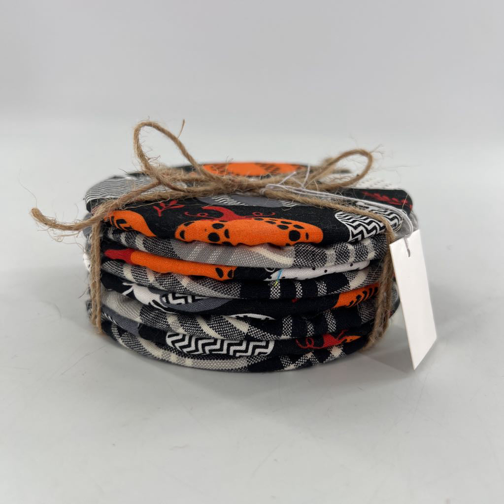 playing card holders-blk/wht pumpkins/plaid