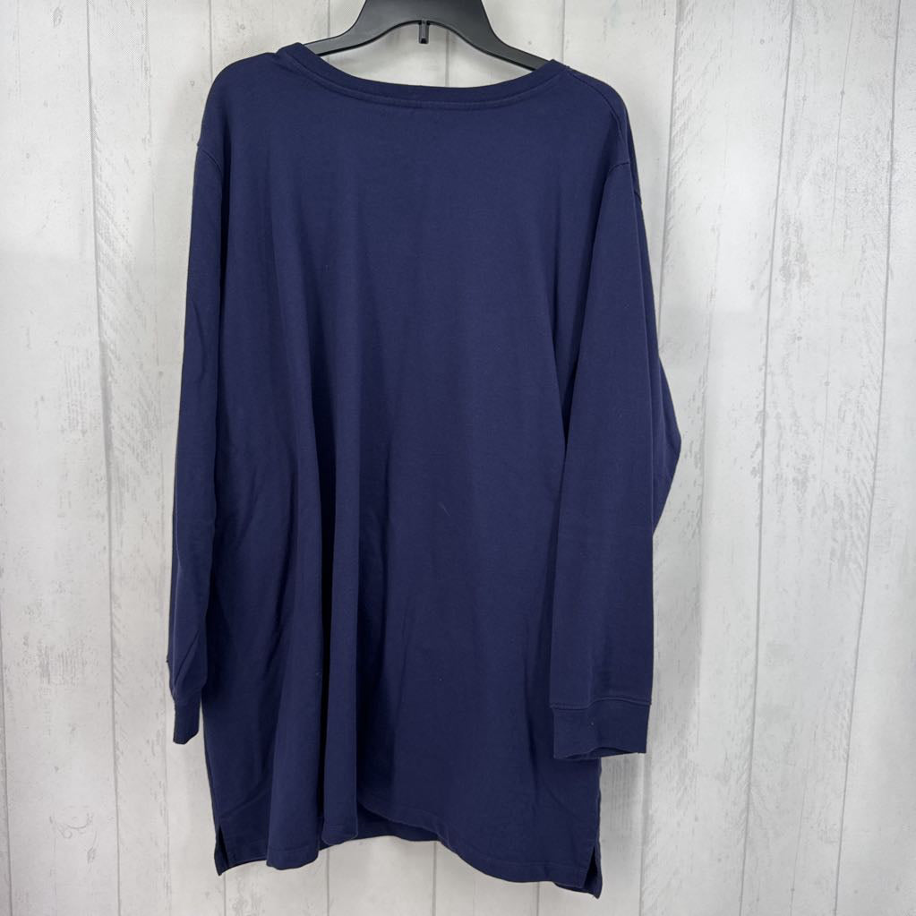 2X v-neck l/s dress