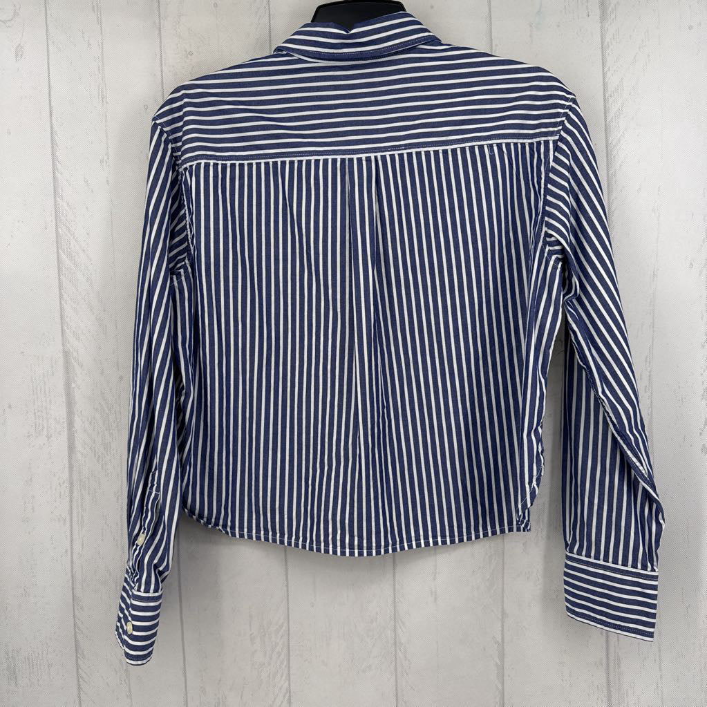 XS striped button down l/s top